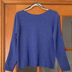Women's Merino/Viscose Blue Crewneck Sweater, Sz M